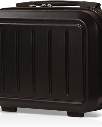 Travel Beauty Case Makeup Travel Case Hard case Material Hard Shell Cosmetic Organizer Bag with Elastic Band and Soft Handle Travel Bag for Toiletry Portable Mini  Carrying Suitcase