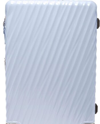 19 Degree Extended Trip Expandable 4-Wheeled Packing CaseHard Side Suitcase with Spinner WheelsSpacious International Travel Luggage with Secure StorageHalogen Blue