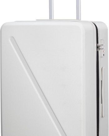 Checked Luggage, 24 Inch Suitcases With Wheels Hardshell, TSA Approved Luggage Medium Suitcase, Checked Bag Travel Luggage For Business And Shopping, Smoke White