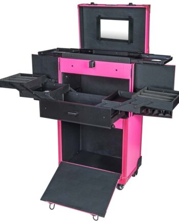Series – Pro Makeup Artists Multifunction Cosmetics Trolley Train Case – Large -
