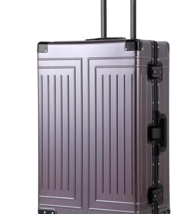 All Aluminum Magnesium 28inch Luggage，Cut from Whole Aluminum Sheet（3rd Generation,Premium Metal zipperless suitcase ） (grey, 28inch)