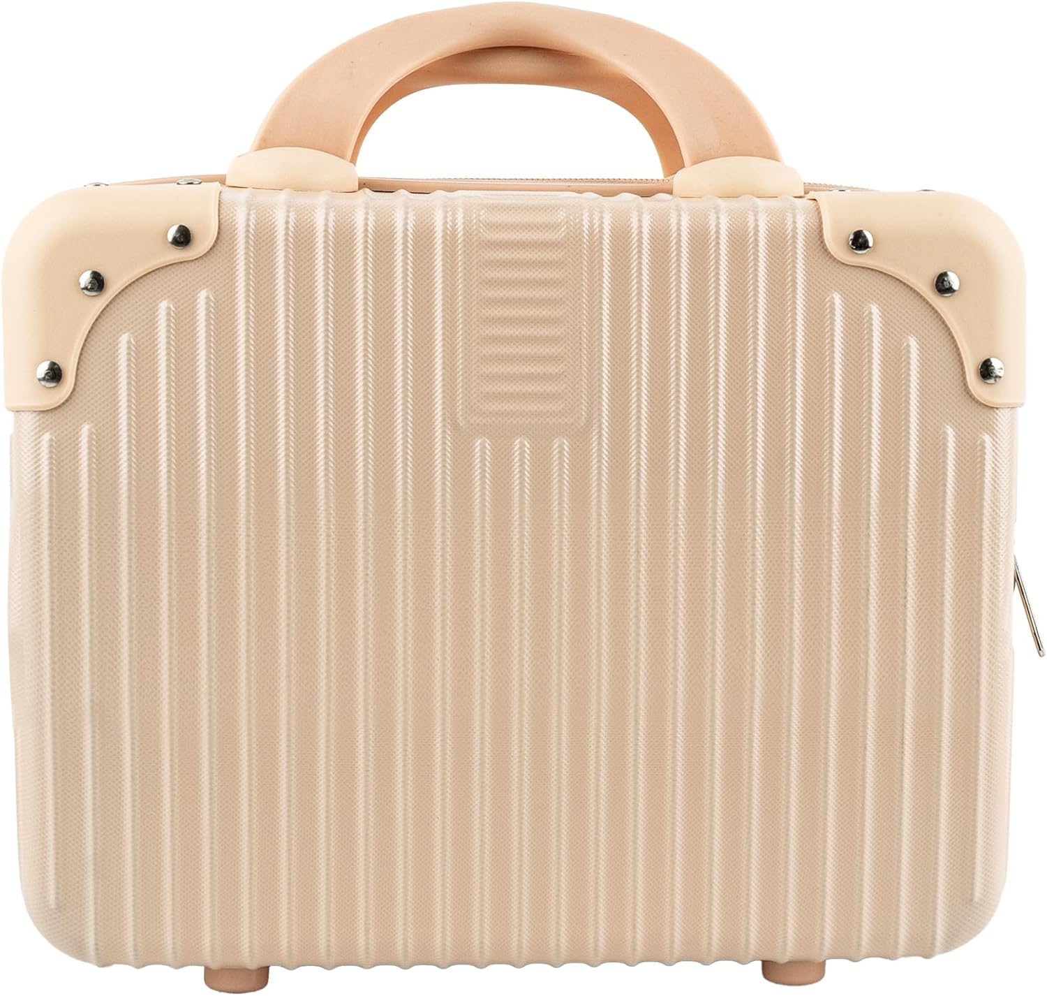 , Portable Hard Shell Cosmetic Suitcase Makeup Travel Case Pink, Pink, 1 Pack