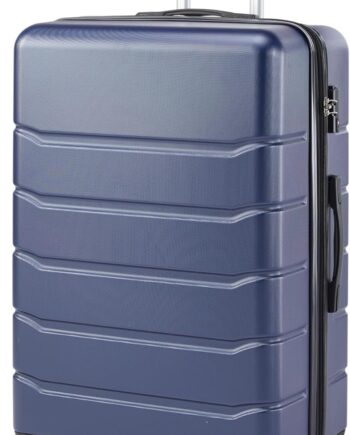 24 Inch Hardside Carry On Luggage, Suitcase with Double Spinner Wheels & , Hard Shell, Expandable Rolling Lightweight, Blue