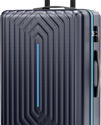 28 inch Luggage Hardside and Lightweight Suitcase with Spinner Wheels  for Travel Business,Blue With Dark Blue