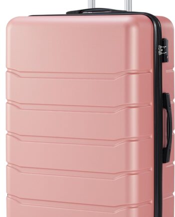 28 Inch Hardside Carry On Luggage, Suitcase with Double Spinner Wheels & , Hard Shell, Expandable Rolling Lightweight, Pink